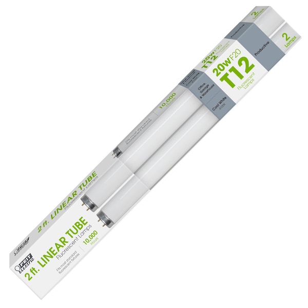 Feit Electric Feit Legacy Bulbs 20 W T12 1.5 in. D X 24 in. L Fluorescent Bulb Cool White Linear 4100 K 2 pk F20T12/CW/2 - main